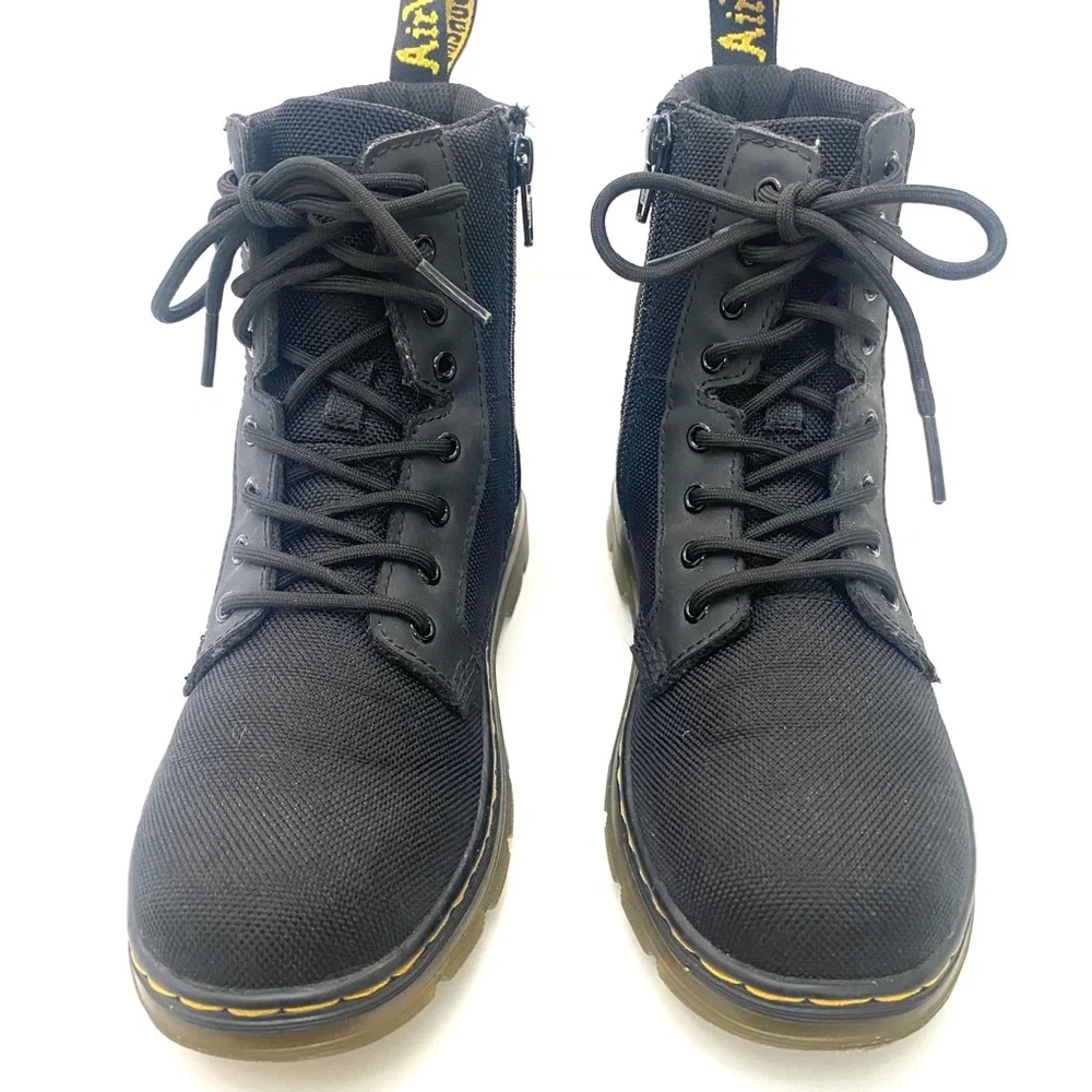 Dr. Martens Big Kid Black Nylon Mesh Combs Jungle Zip Boot